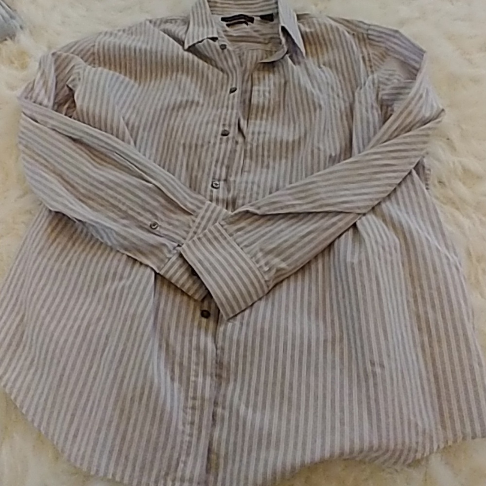 Lavender and gray button down